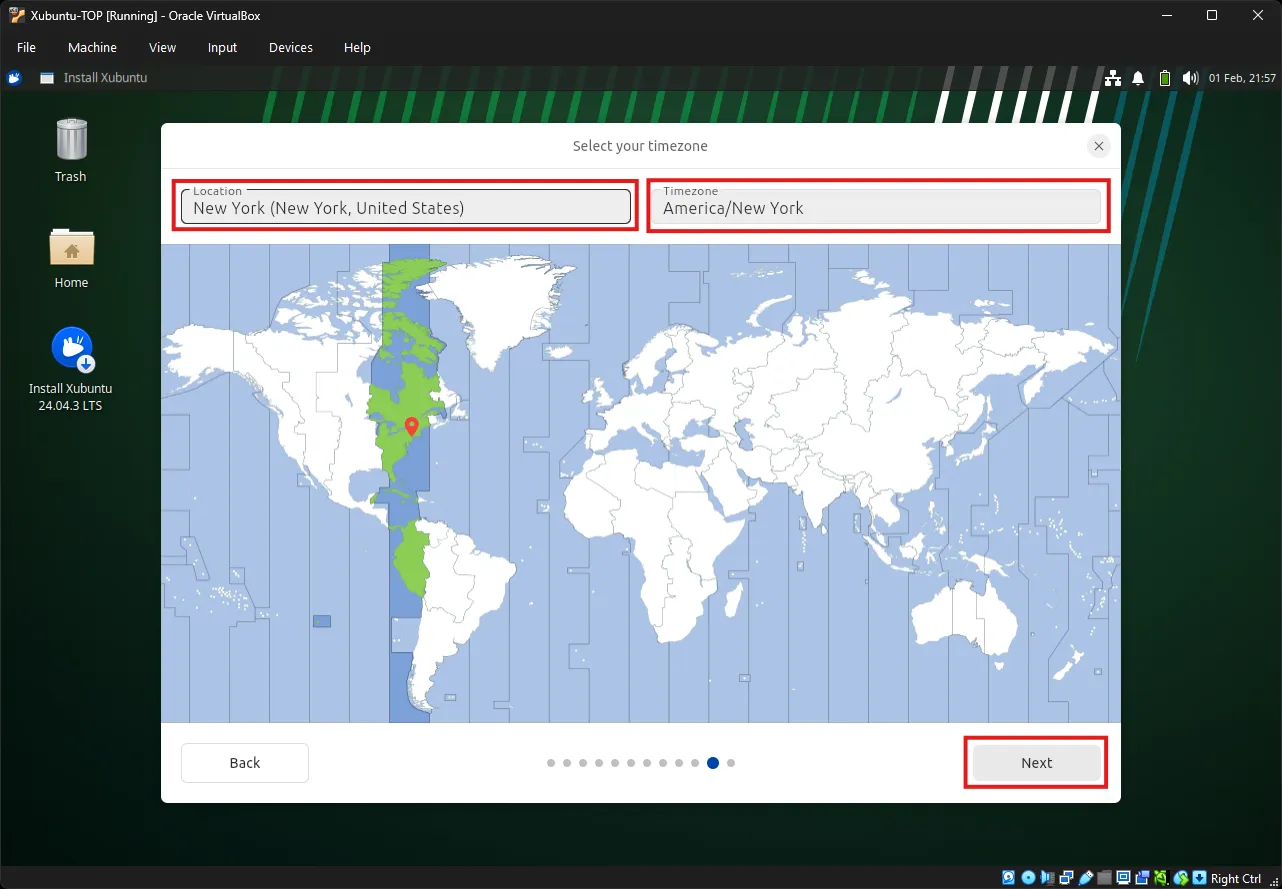 Select your timezone