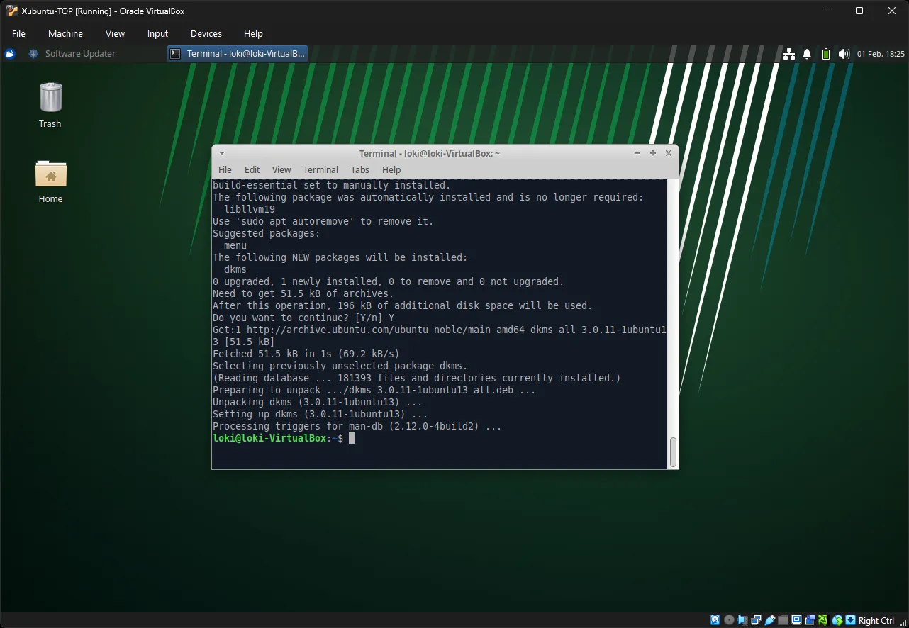 sudo apt install helper packages
